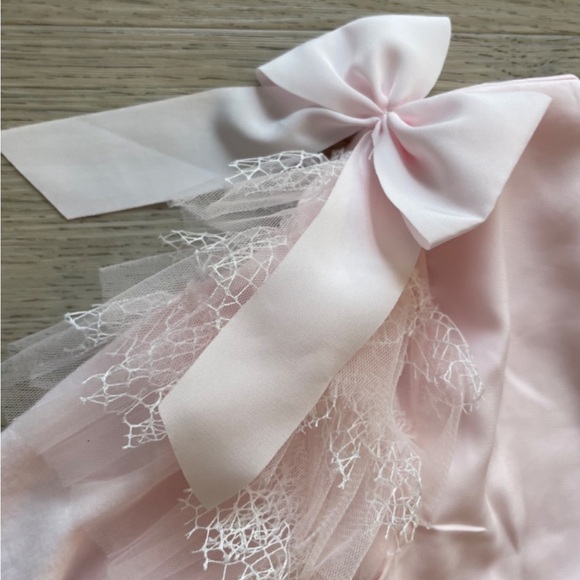 Silky Pink Cotton Baby Dress - Picture 8 of 11
